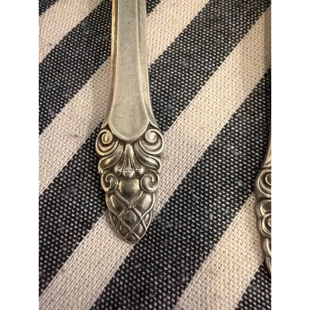 Gorham Sovereign Sterling Silver Cream Soup Spoons Set of 8 Art Nouveau Antique